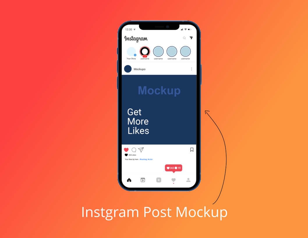 Instagram Post Mockup Instagram Post Mockup Set 1080 X 1350 Px