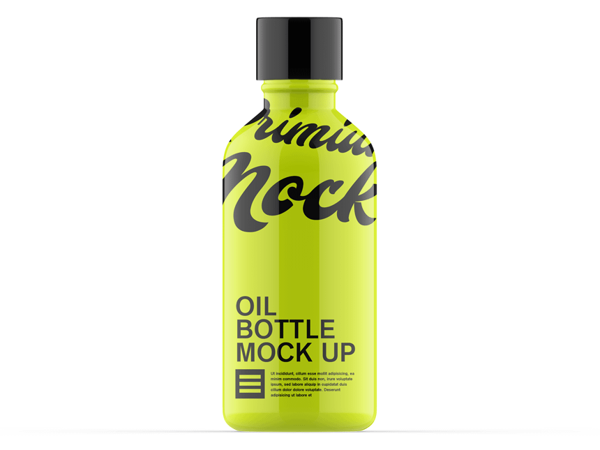 Oil Bottle Mockup - Mockupo 100 Ml Bottle