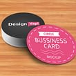 round business card mockup