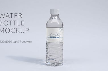 Free Water Bottle Mock-UP
