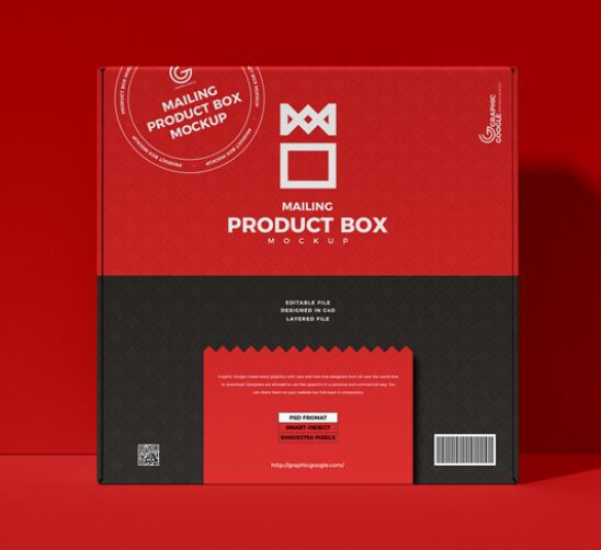 Free Mailing Product Box Mockup